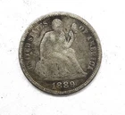 Cull 1889 Liberty Seated Silver Dime 10c US Coin You Grade It B21
