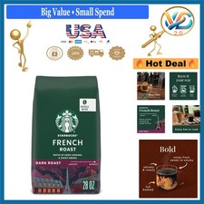 Starbucks French Roast Whole Bean Coffee 28oz Dark Roast Arabica