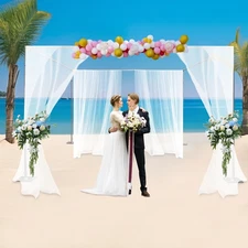 Adjustable 4 Post Hardware Kit, Outdoor Wedding Party Stand, Backdrop Stand