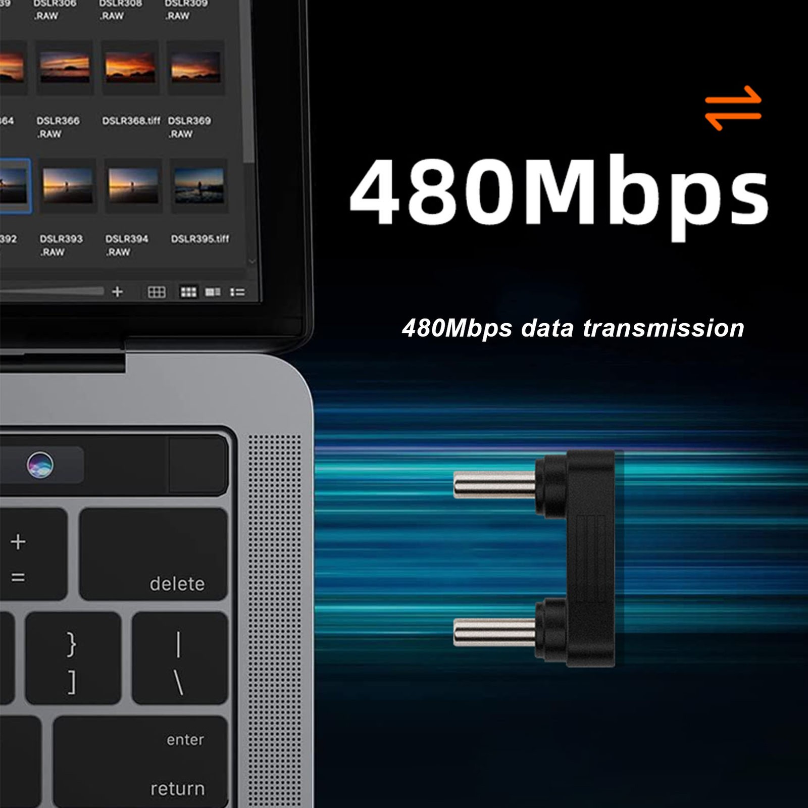 .›USB C U Shape Adapter 180 Degree USB C Adapter Male To Male Extender