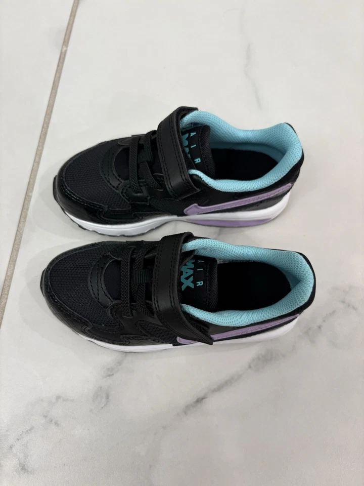 ZAPATOS DE BEBÉ PARA BEBÉS NIKE AIR MAX ST NEGRO PÚRPURA VERDE AZULADO 653822-007 8C/9C/10 Foto 3 de 4