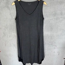 Eileen Fisher Dress Women’s S Grey Tank Maxi Woven Lagenlook Sleeveless Linen