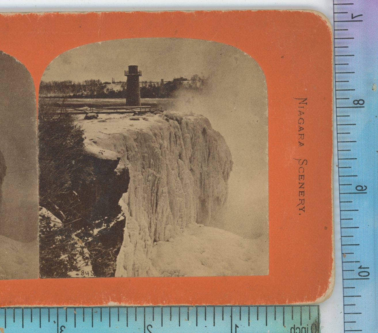 Terrapin Tower Frozen Niagara Falls Winter Stereoview