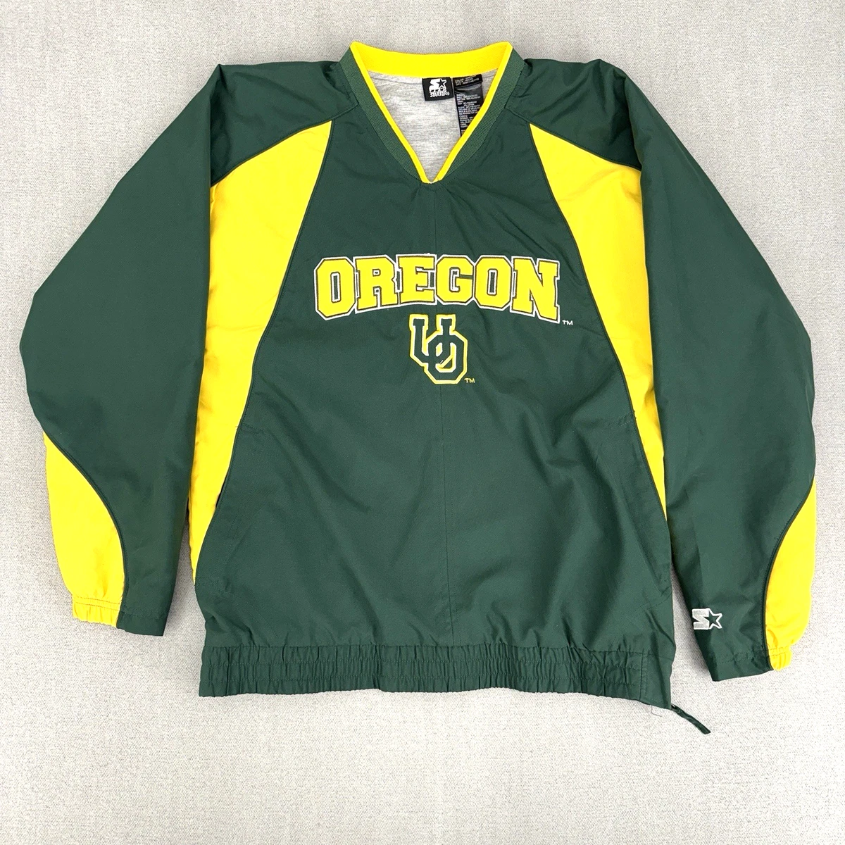 Veste Vintage Oregon Ducks – Wilson, Taille XL, Blanc, échauffement Basket, Portée