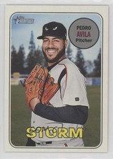 2018 Topps Heritage Minor League Edition Magenta Back Pedro Avila #157 0b5