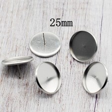 40PCS 20Pairs , Stainless Steel ROUND Stud Earrings Setting, Earring Blank LSE02