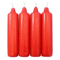 25Er Pack Adventskerzen Rot Ca. 23 X 105 Mm (25 X 4 StüCk) Weihnachtskerzen