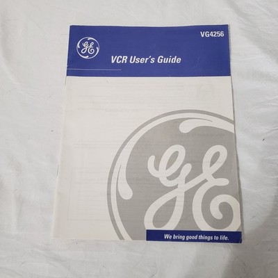 GE VCR User's Guide VG4256 User Manual  Only, instruction book, Replacement