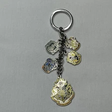 The Wizarding World of Harry Potter Houses Crest Key Chain Universal Studios