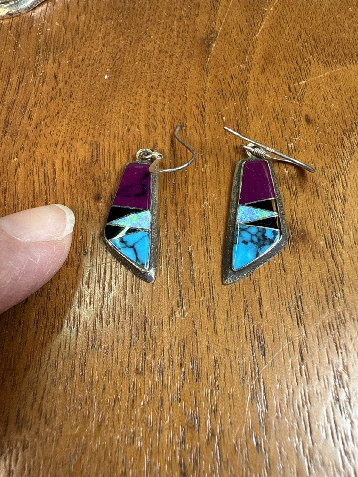 Native American Multi Gemstone Channel Inlay Ster… - image 5