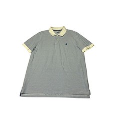 Brooks Brothers Mens XXL Performance Polo Slim Fit Blue White Striped Cotton