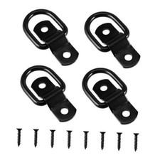 4pcs D Rings Tie Down Anchors Heavy Duty Tie Down Hooks Black Cargo Trailer 4pcs D Rings Tie Down Anchors Heavy Duty Tie Down Hooks Black Cargo Trailer