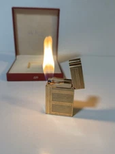 Vintage S.T. Dupont Ligne 1 Gold Lighter France w/ Original Box 1B5EK52