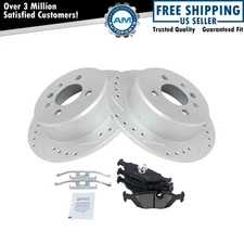 Performance Rear Brake Pad & Rotor Kit Ceramic Performance Premium Fits BMW