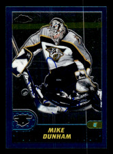 Mike Dunham Nashville Predators 2002 Topps Chrome Blue Refractor #84 w/COA