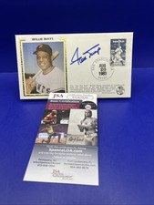 WILLIE MAYS SIGNED 1983 NUMBER RETIREMENT CACHET FIRST DAY COVER ENVELOPE JSA
