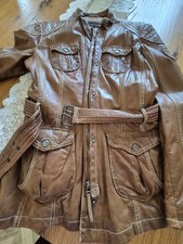 Lederjacke Damen von Mauritius Gr. 42 Cognac Top Zustand