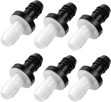 6 Pieces One Way Inline Check Valve Bulk 3/8 Inch 10 Mm ABS Plug-In Check Valve 