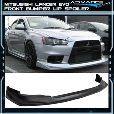 Fits 08-15 Mitsubishi Lancer Evo 10 X Vortex Style Pu Front Bumper Lip Unpainted Fits 08-15 Mitsubishi Lancer Evo 10 X Vortex Style Pu Front Bumper Lip Unpainted