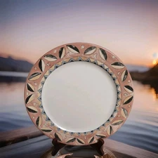 Sango Coffee Shoppe Dinner Plates Design Sue Zipkin Espresso 3062 11" Set of 2