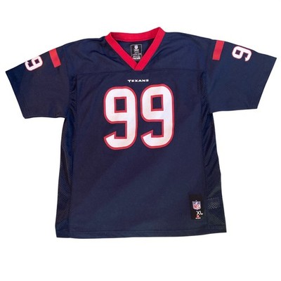 NFL Football Jersey Houston Texans #99 JJ Watt Kids Youth Size XL Blue Red