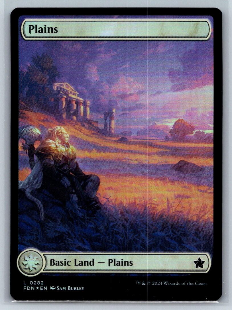 Plains (0282) #282 Foil Foundations Magic: The Gathering MTG - NM