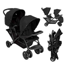 Double Tandem Pushchair Graco Blaaze Duo Twin Stroller Front Apron Night Sky