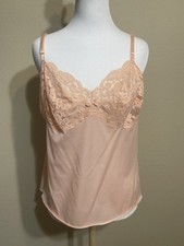 Vintage Olga Soft Peach Camisole with Lace size 36