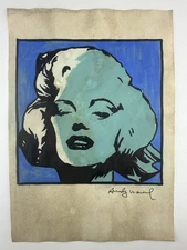 Andy Warhol COA Art Painting Original Drawing Vintage Paper Signed