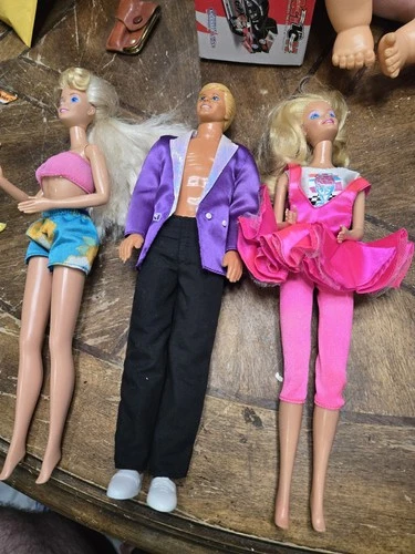 Vintage 1980s 1990s Barbie & Ken Doll Lot - Animal Lovin' Ken & Dance Move Barbi