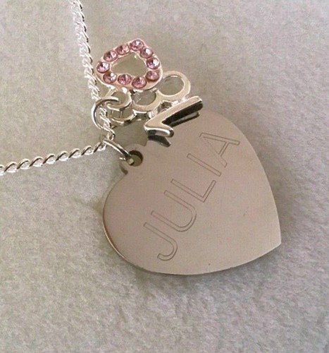 ENGRAVED Necklace Pendant Personalised 