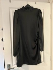 Nasty Gal black satin long sleeved dress size 10