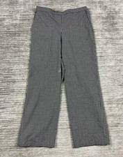 Alfred Dunner Pants Womens 12 Black White Check Pull On Elastic Waist