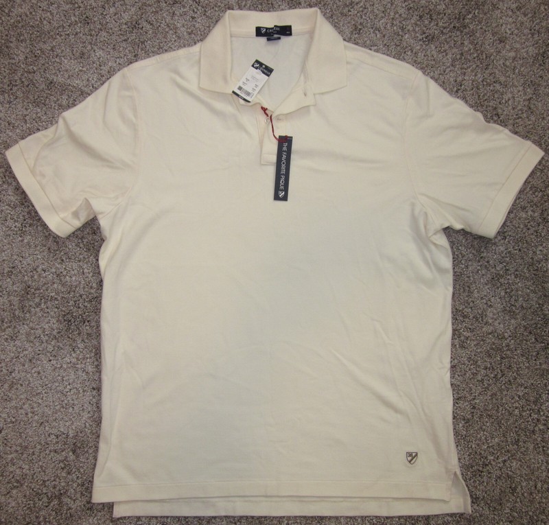 NWT Daniel Cremieux Men's Polo Shirt ~Size medium~ Cream Beige Classics $49.50