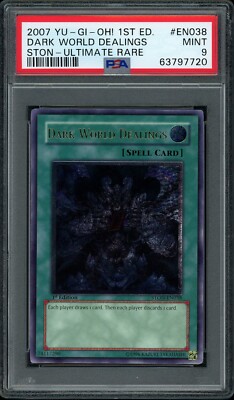 Yu-Gi-Oh! 1st Edition Ultimate Rare STON-EN038 Dark World Dealings - PSA 9  MINT | eBay