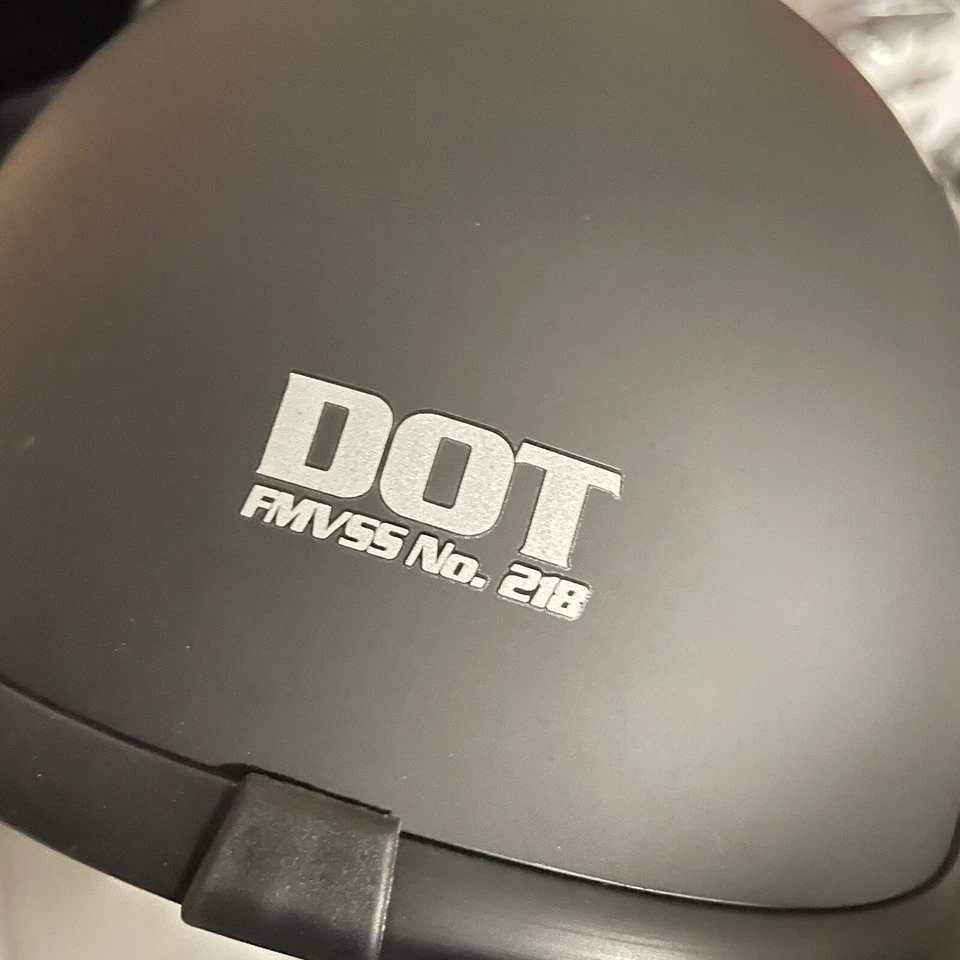 Casco de motocicleta Half Shell DOT FMVSS 218, XL negro Foto 3 de 4