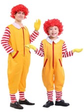 2025 Adult Kids Funny Ronald Mcdonald Halloween Cosplay Costumes Suit Wigs BOYS