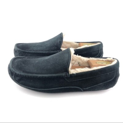 UGG Black Pebbled Leather Ascot Indoor Outdoor Slippers Size 9 UGG Men main image 2