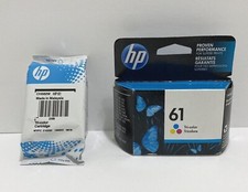 2 - HP 61 Genuine Tri-Color Ink Cartridges - 1 sealed with box - 1 sealed no Box