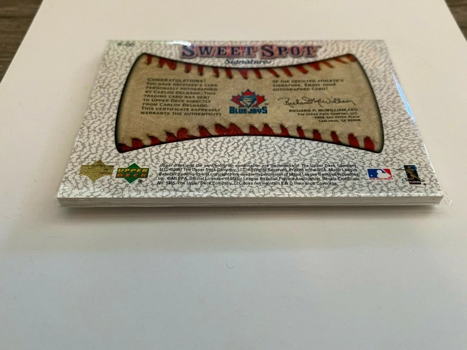 2001 Upper Deck Sweet Spot Classics Signatures Carlos Delgado - Image 3 of 4