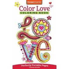 COLOR LOVE-Perfectly Portable Pages-Zentangle Design-Adult Paper Coloring Book
