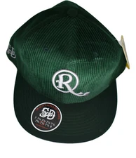 Stall & Dean Mens Green Corduroy QR Fitted Hat Cap NWT Pick Size