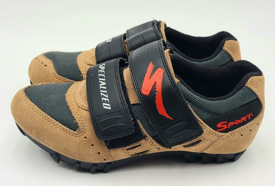 Specialized Brown Cycling Shoes 610-1237 Hook and Loop Sz 5.5 / 37 With CLEATS - Image 4 of 4