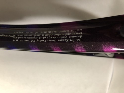 PRO KENNEX POWER DESTINY 110 TENNIS Tutto Originale RACCHETTA+copertura ECCELLENTE - Foto 9 di 11
