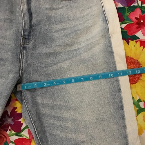 NWT Women’s Pacsun Jason Blue Two-Tone Mom Jeans High Rise Cropped Raw Hem 32 - Picture 6 of 11