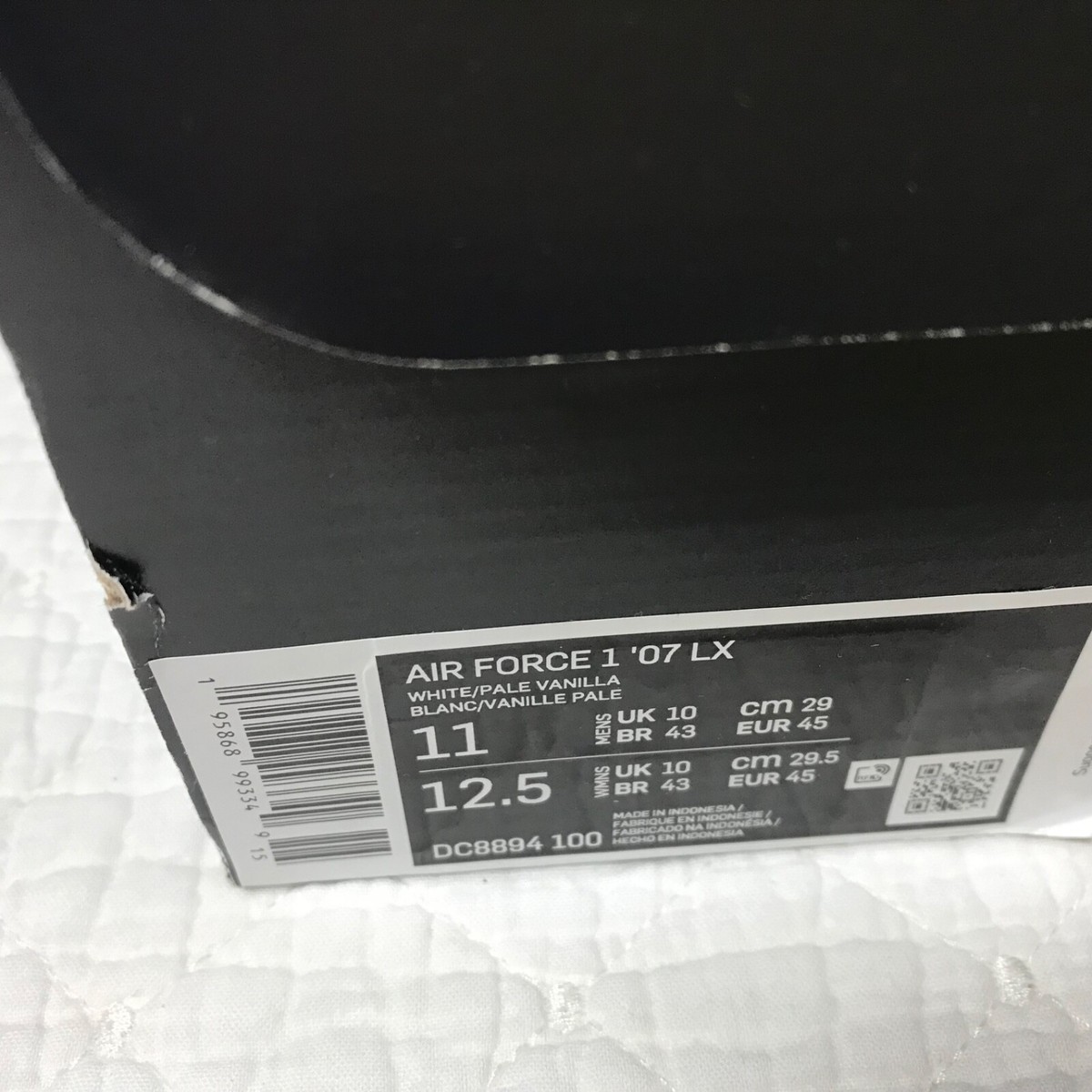 Nike Air Force 1 '07 LX Shoes Men's SZ 11 White/Pale Vanilla