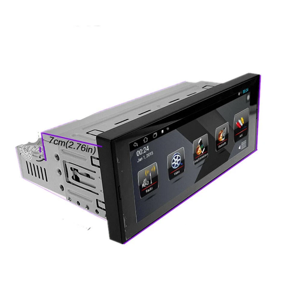 Radio Estéreo Coche Reproductor MP5 Pantalla Táctil BT FM GPS WiFi Espejo Enlace Único 1DIN Foto 2 de 4