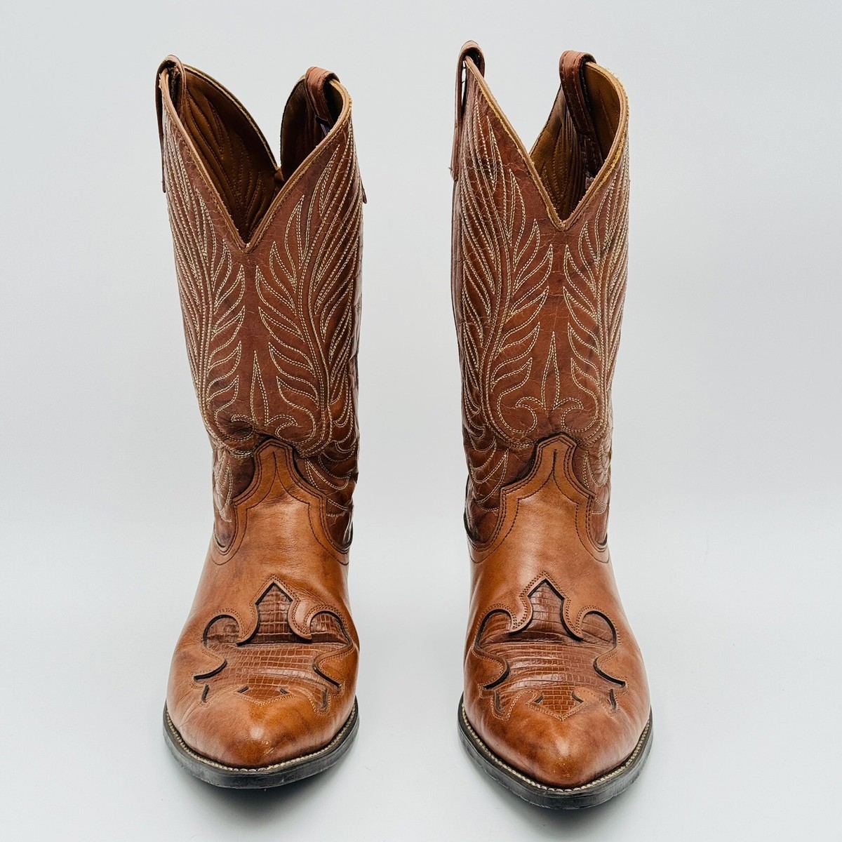 Acme Cowboy Boots Size 10 Brown VINTAGE Made In USA 969001  display picture 2