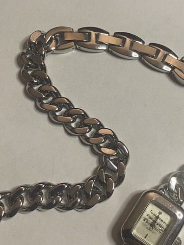 Joan Rivers Double Wrap Curb Link Watch 25th Anniversary Watch Silver NEW QVC - Picture 7 of 9