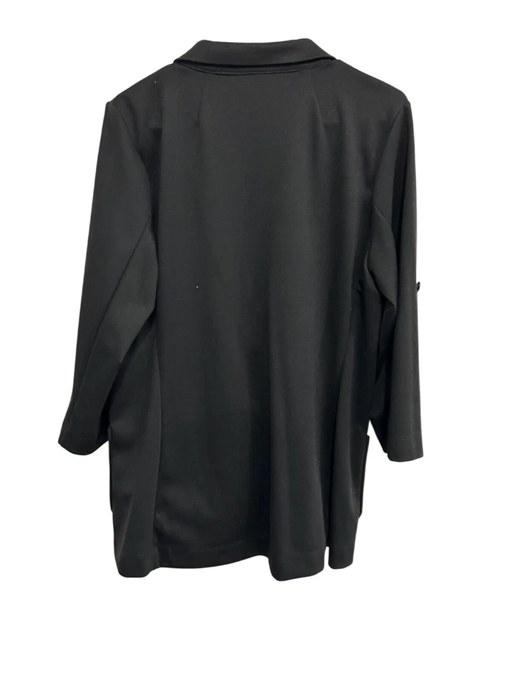 Energie Womens Black Long Sleeve Blazer Jacket Pockets Button Details Size XL - Image 2 of 4